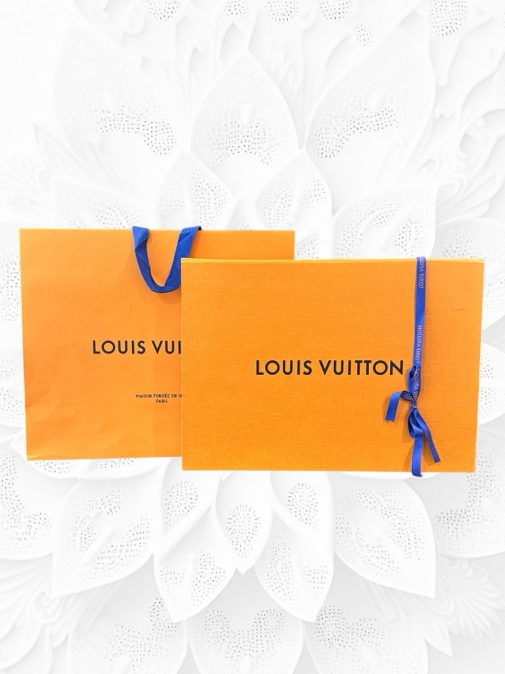 Louis Vuitton Box, Shopping Bag & Ribbon